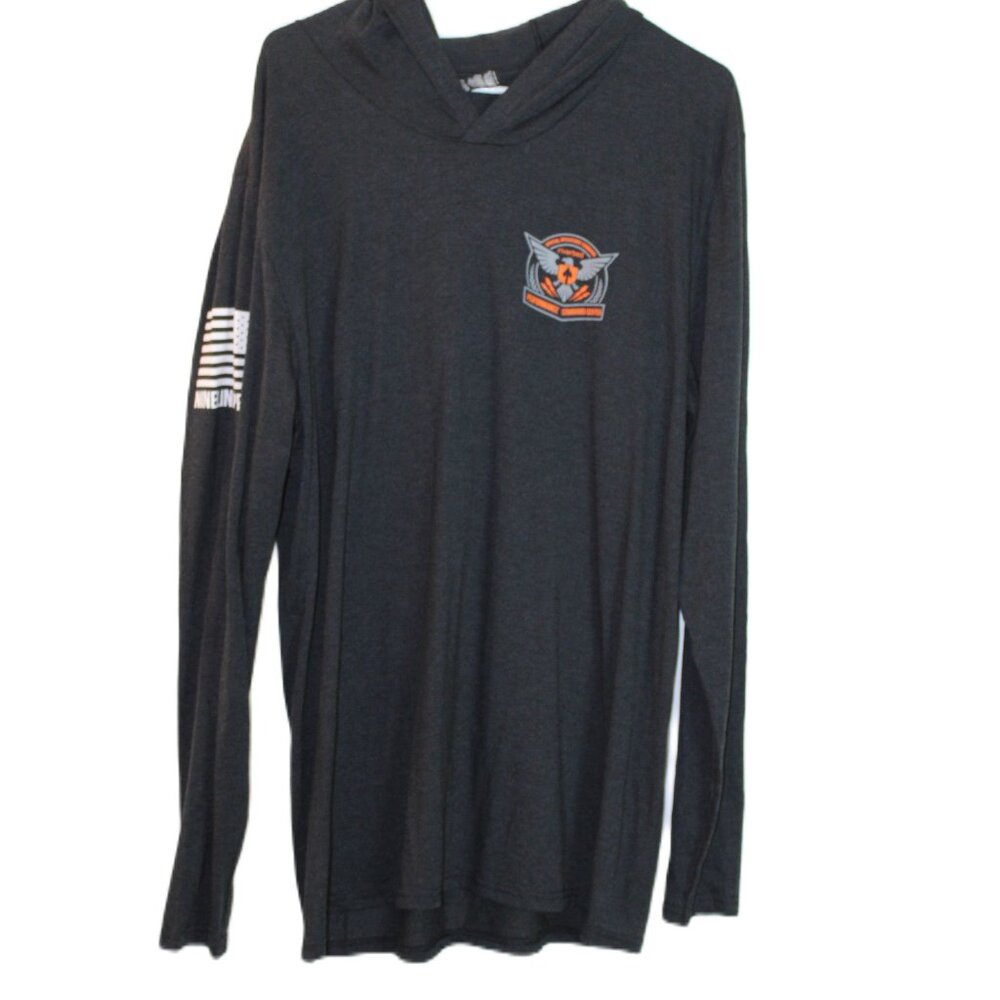 Nineline Apparel Black Long Sleeve T-Shirt Hoddie Size XL